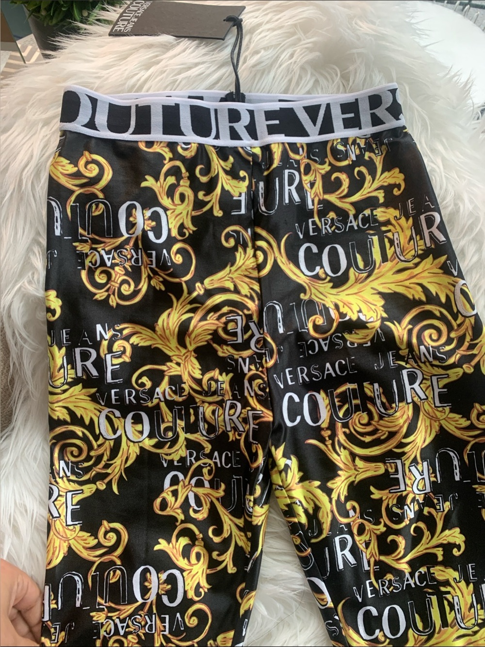 Versace Jeans Couture Leggings in Black, Gold and White - Picture 6 of 9